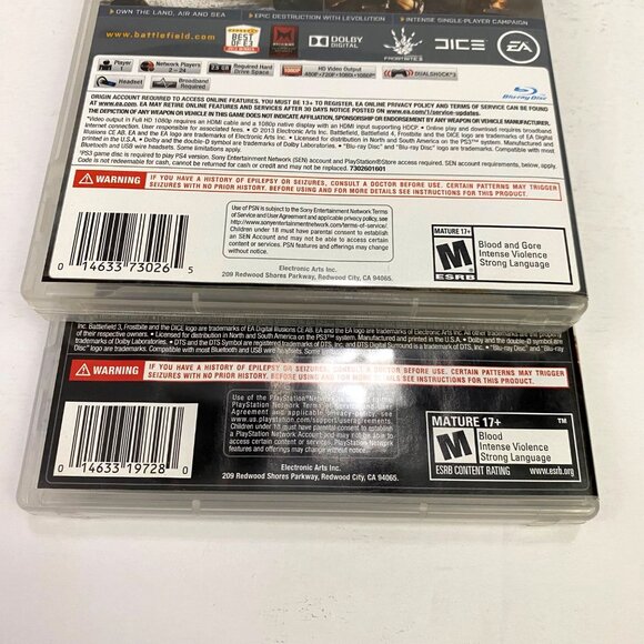 Battlefield 3 and Battlefield 4 Sony PlayStation 3 PS3 Video Game Lot of 2 - Picture 5 of 7